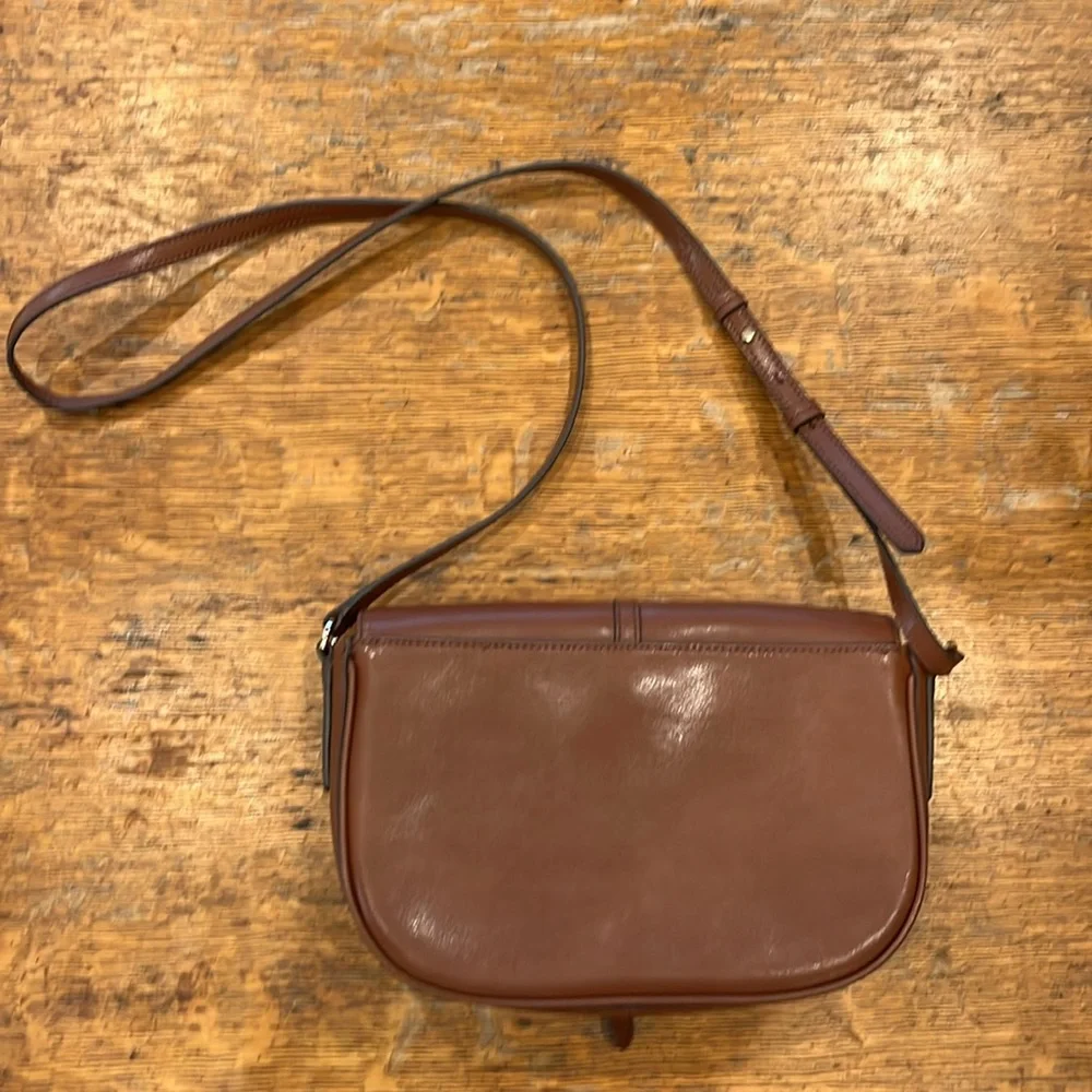 Banana Republic Half Moon Crossbody Bag, Chestnut; NWOT - Picture 3 of 8